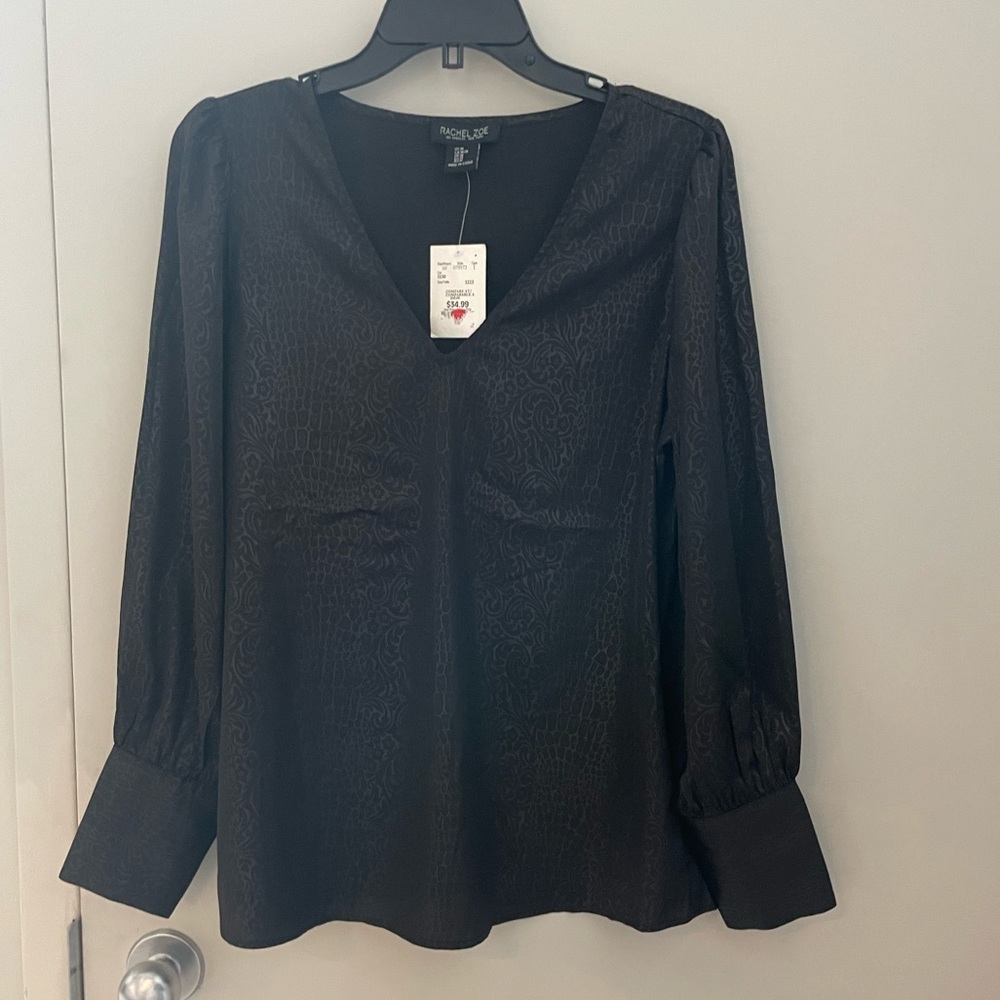Rachel Zoe Long Sleeve V Neck Blouse
